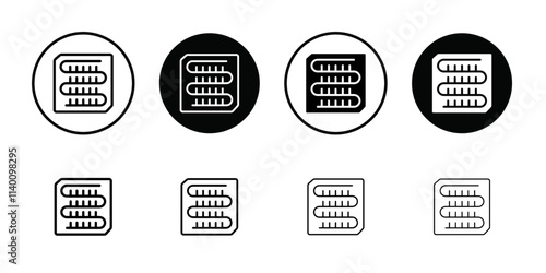 Condenser coil icon Thin line flat illustration
