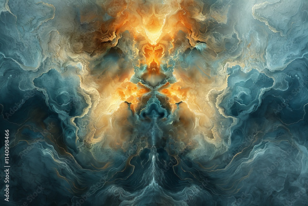 Obraz premium Collision of mental energies in a parallel world a kaleidoscope of blurred ideas and perceptions