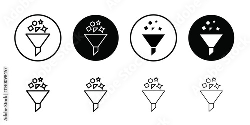 Content curation icon Thin line flat illustration