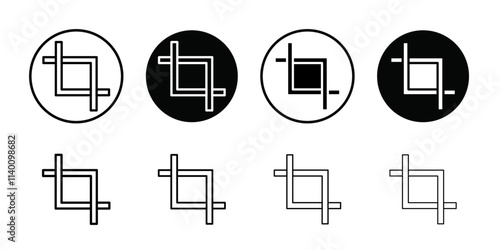 Crop icon icon Thin line flat illustration