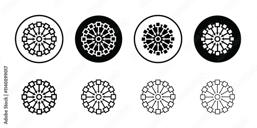 Dependency icon Thin line flat illustration Dependency icon Thin line flat illustration