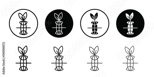 Environment icon Thin line flat illustration
