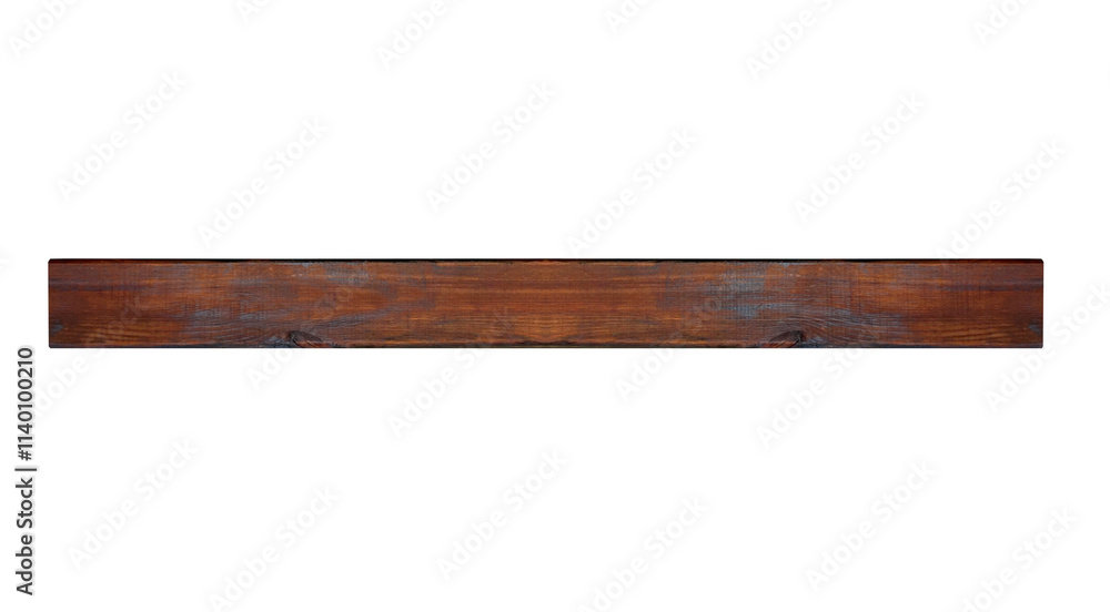 Horizontal old varnished wooden board. On isolated transparent background. Horizontal old varnished wooden board. On isolated transparent background.