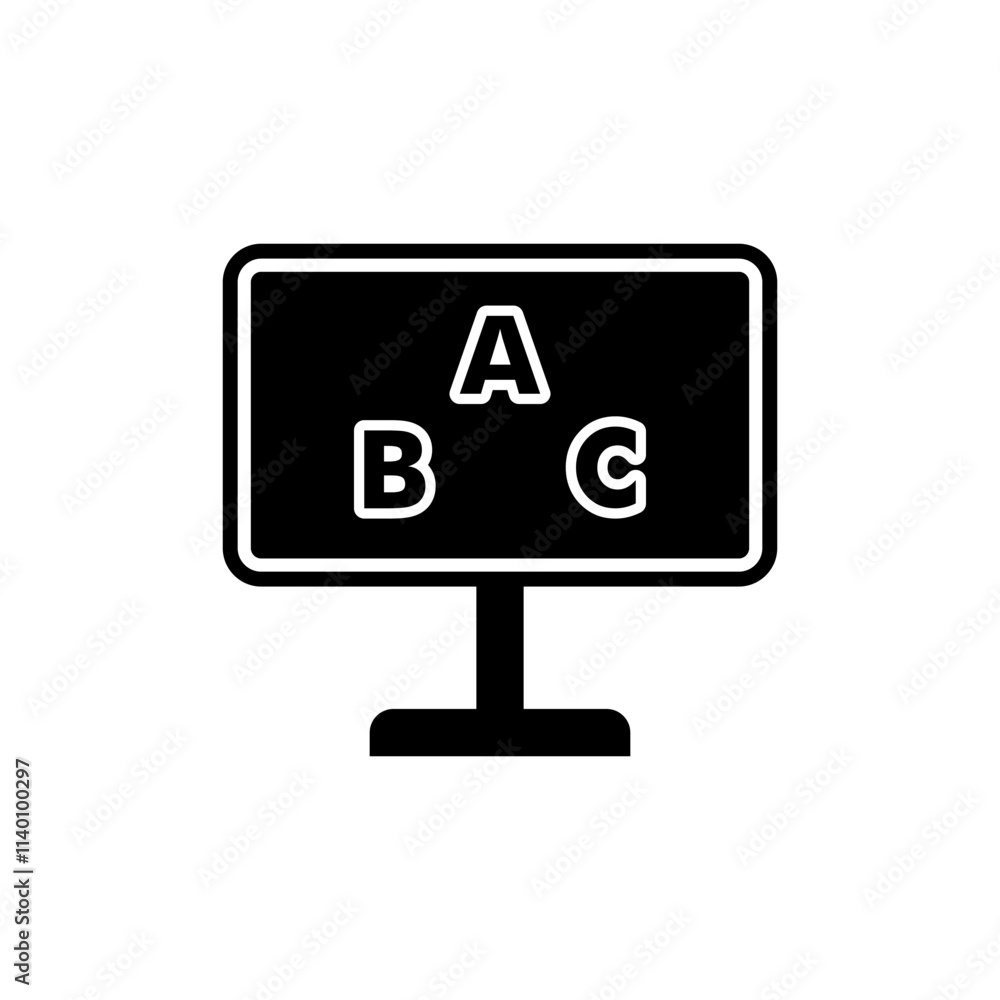 Blackboard icon. Clinical study banner web icon concept for clinical study Blackboard icon. Clinical study banner web icon concept for clinical study