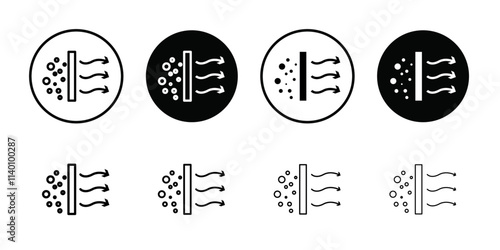 Filtration air icon Thin line flat illustration