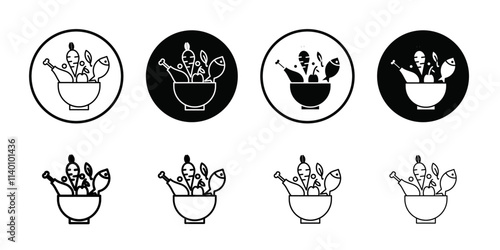 Healthy food icon Thin line flat illustration