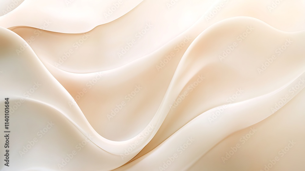 Obraz premium Calming Rhythms Illustration Featuring Soft Waves and Harmonious Abstract Patterns