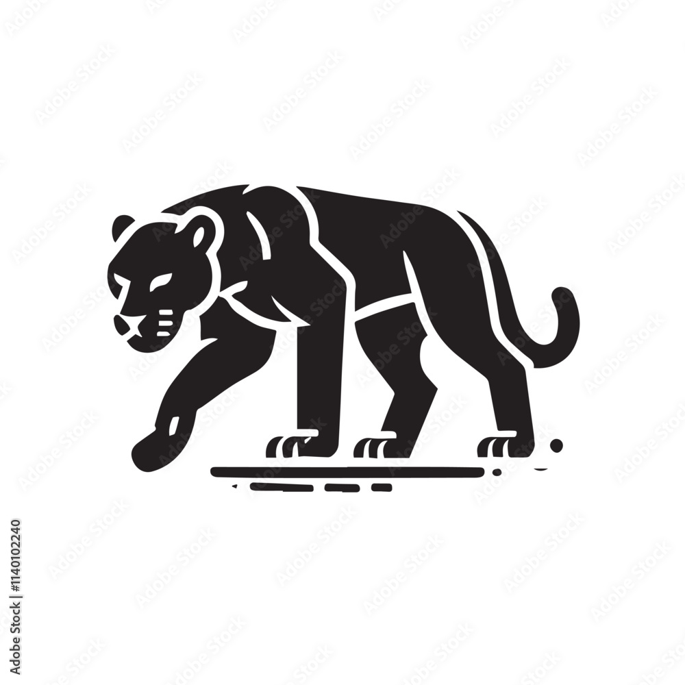 Obraz premium Panther Minimalist vector
