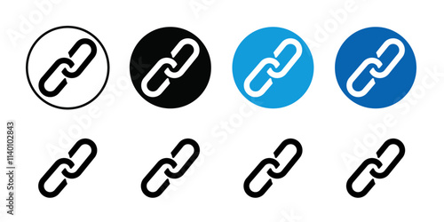 Link icon Thin line flat illustration