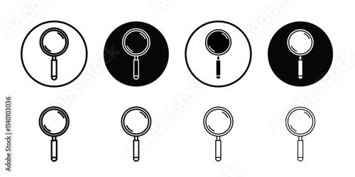 Loupe icon Thin line flat illustration