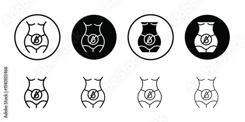 Menopause icon Thin line flat illustration