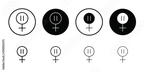 Menopause symbol Thin line flat illustration
