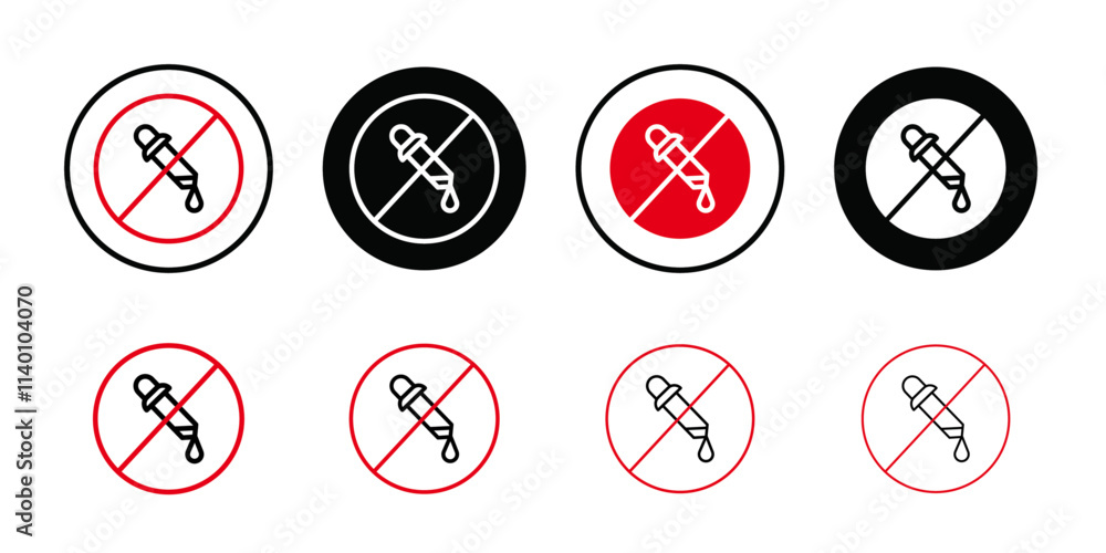 No artificial flavor icon Thin line flat illustration No artificial flavor icon Thin line flat illustration