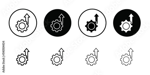 Operational excellence icon Thin line flat illustration