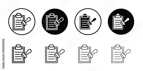 Permit icon Thin line flat illustration