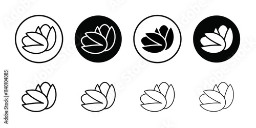 Pistachio icon Thin line flat illustration