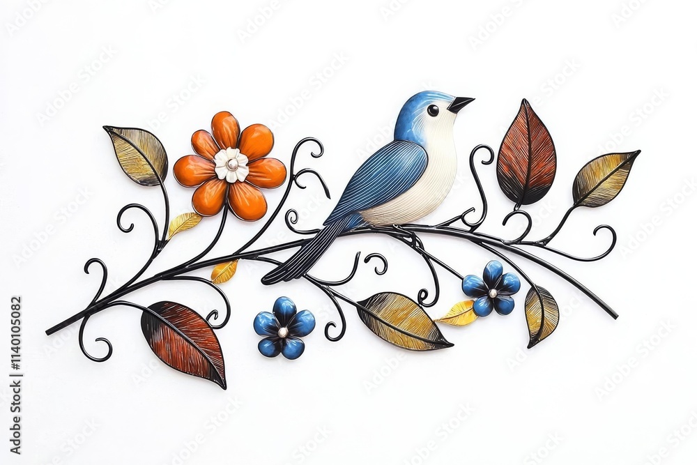 Obraz premium 1208 iron art decoration on white background