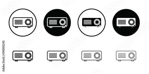 Projector icon Thin line flat illustration
