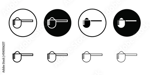 Scoop icon Thin line flat illustration