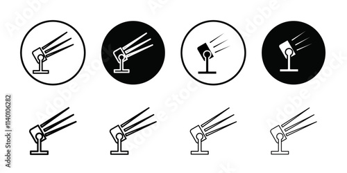 Searchlight icon Thin line flat illustration