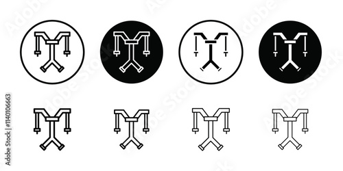 Shoulder strap icon Thin line flat illustration