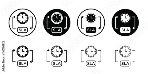 SLA Icon Thin line flat illustration