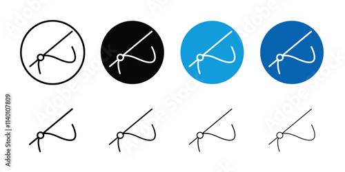 Tangent icon Thin line flat illustration