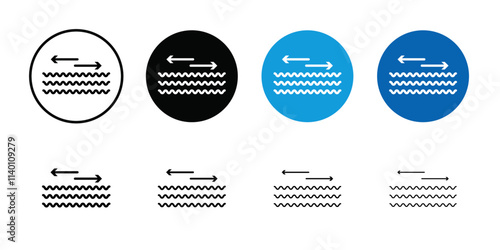 Wrinkle smoothing icon Thin line flat illustration