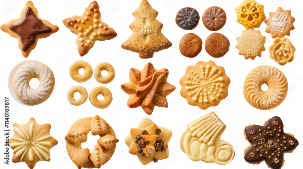 christmas cookies isolated on white christmas cookies isolated on white