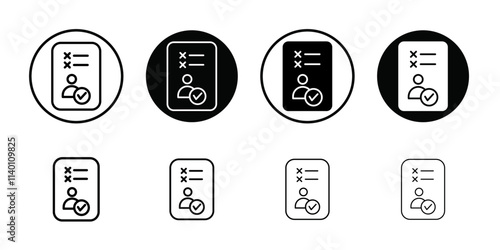 Attend icon Thin line flat illustration