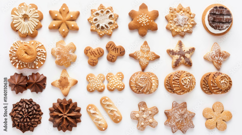 christmas cookies isolated on white christmas cookies isolated on white