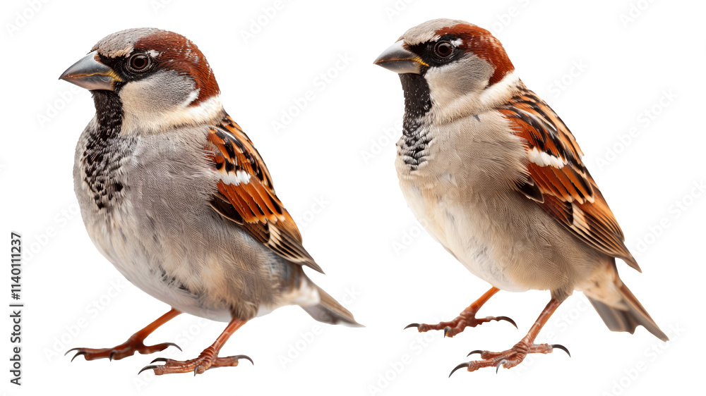 Set of Close-Up Sparrow, isolated on a transparent background. PNG element. Set of Close-Up Sparrow, isolated on a transparent background. PNG element.