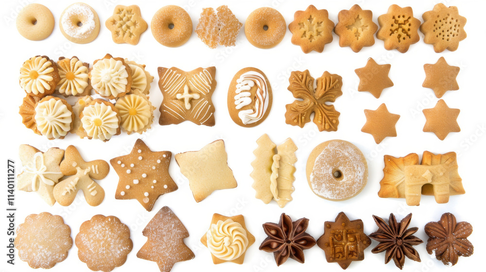 christmas cookies isolated on white christmas cookies isolated on white