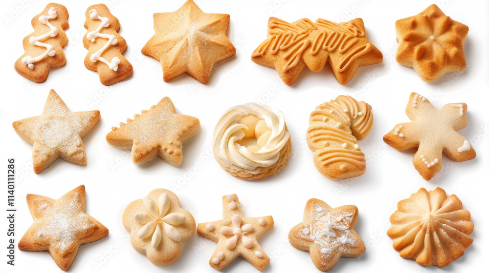 christmas cookies isolated on white christmas cookies isolated on white