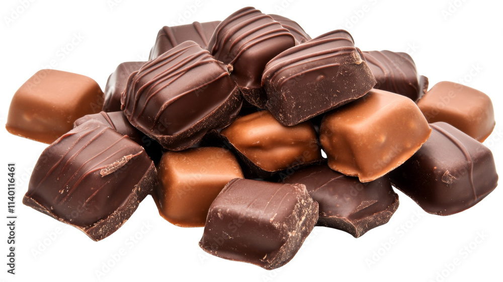 Chocolate candies, isolated on transparent background Chocolate candies, isolated on transparent background