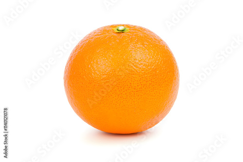 Fresh juicy tangerine isolated on white background