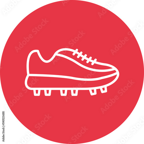 Golf Shoes line circle icon