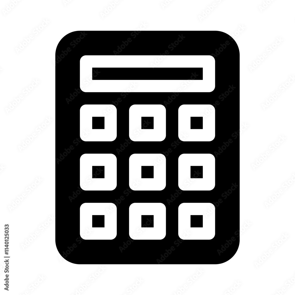 calculator glyph icon calculator glyph icon