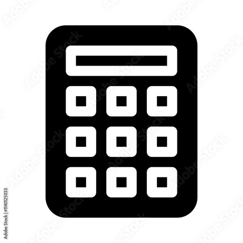 calculator glyph icon