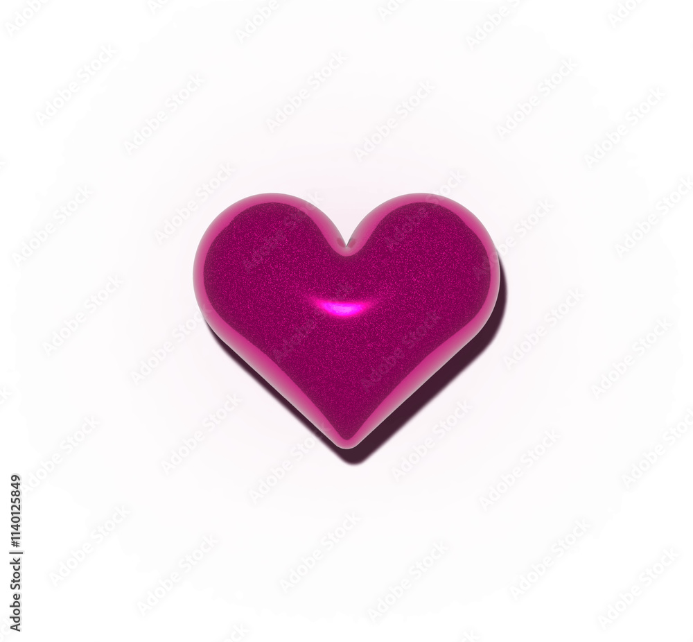 Glossy shiny metallic pink heart with shadow isolated on transparent background. 3D realistic illustration heart for Valentine's Day, the day of love. Glossy shiny metallic pink heart with shadow isolated on transparent background. 3D realistic illustration heart for Valentine's Day, the day of love.