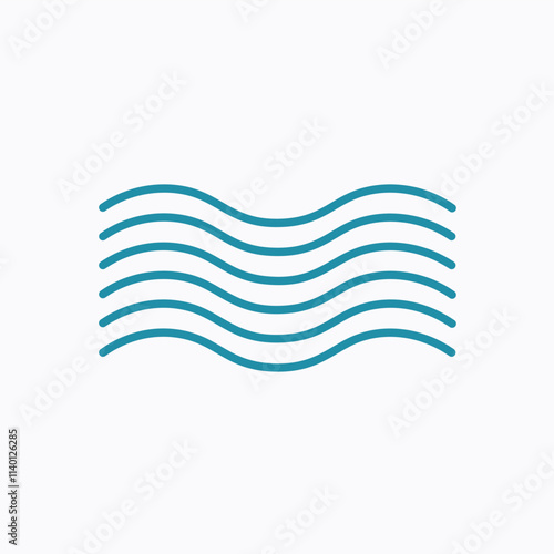 Blue wave pattern design. Abstract flowing lines; evokes peace, tranquility, and the ocean's rhythm.  Perfect for calming designs.