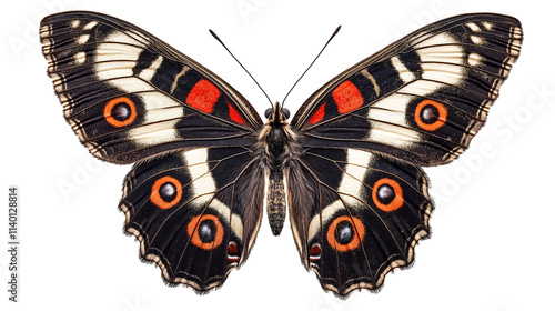 A symbol of the stylized butterfly isolated on a white background photo