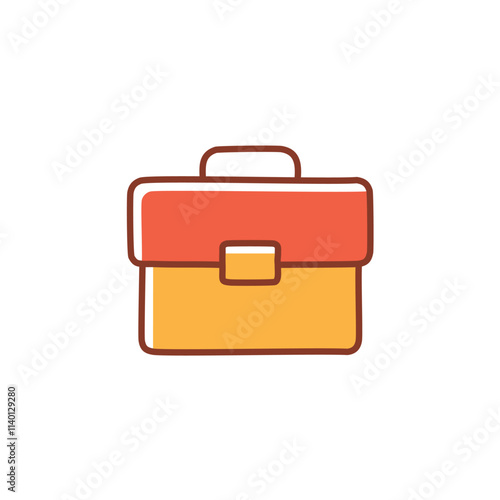 Briefcase icon design. Simple briefcase illustration; symbolizes work, business, or career.  Perfect for presentations.