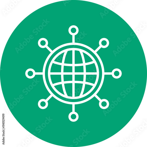 Data Hub line circle icon