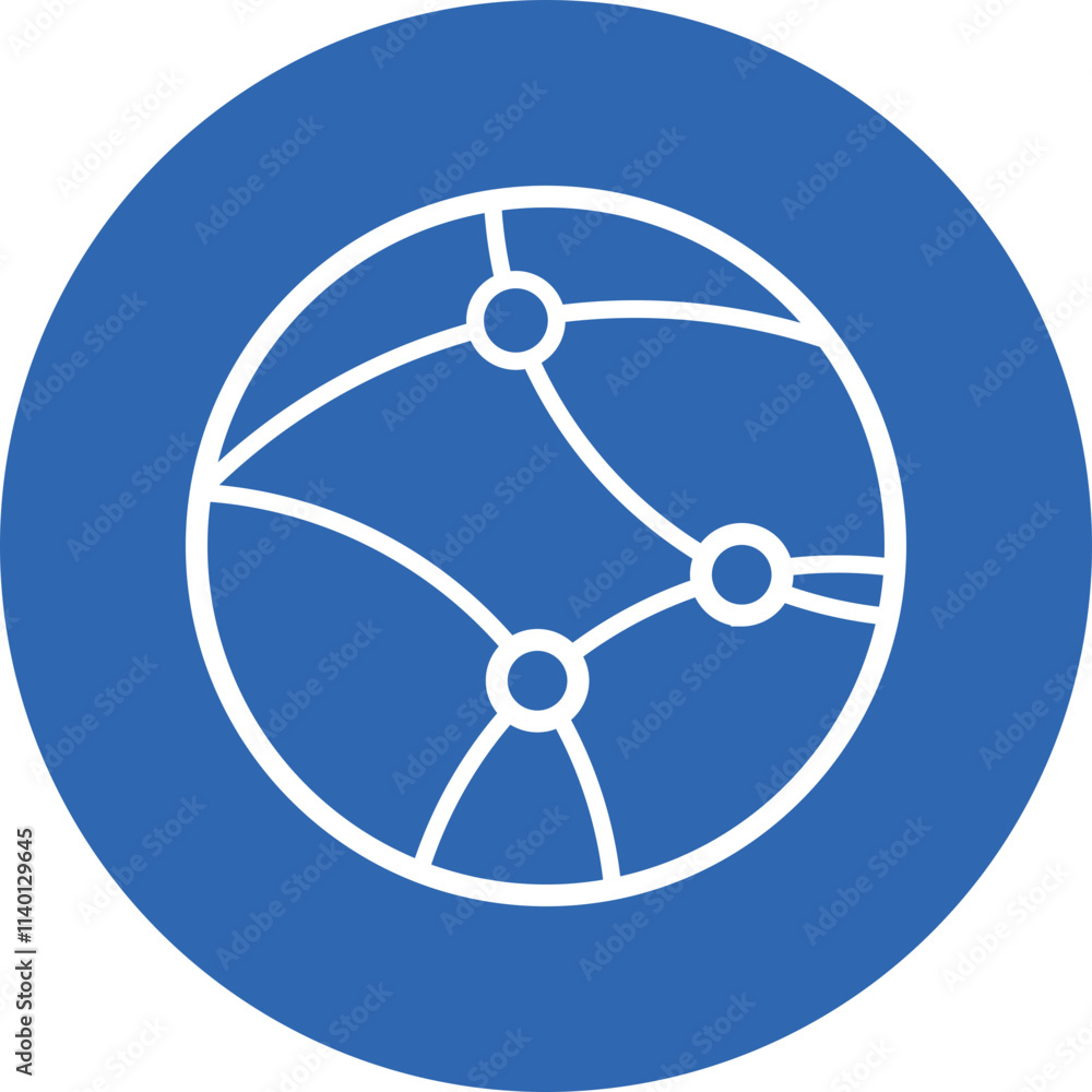 Network Globe line circle icon Network Globe line circle icon