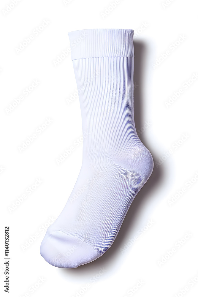 White socks mock up isolated on white background White socks mock up isolated on white background