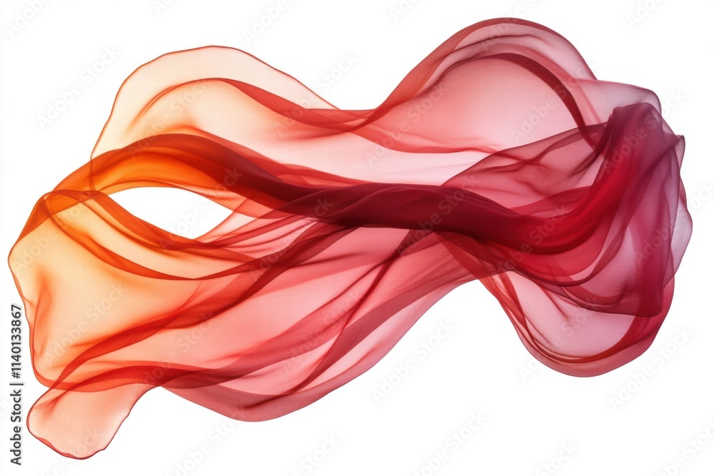 Flowing Red and Orange Silk Fabric Flowing Red and Orange Silk Fabric