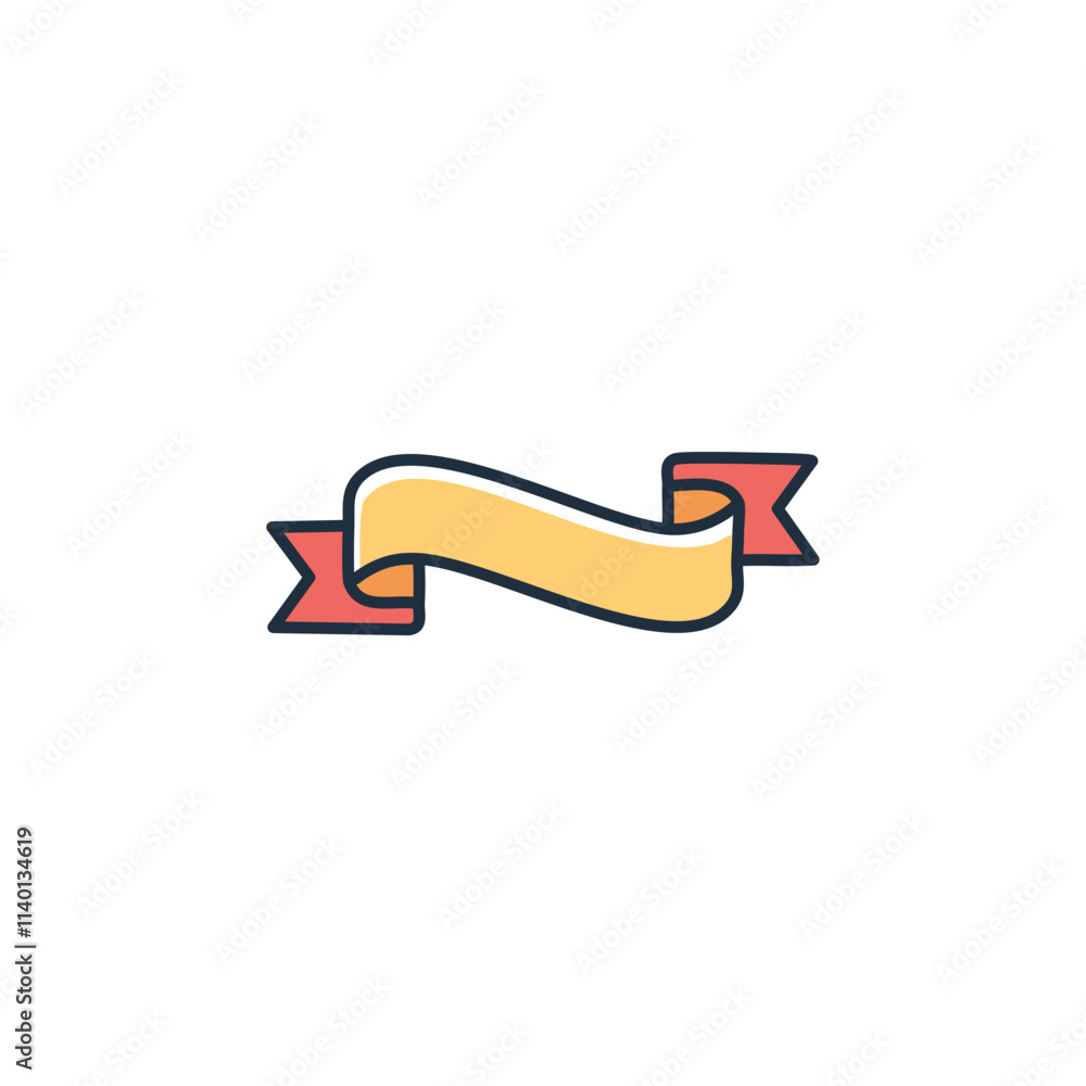 Yellow ribbon banner. Decorative ribbon banner ideal for announcements, awards, or adding a festive touch. Symbolizes celebration and success. Yellow ribbon banner. Decorative ribbon banner ideal for announcements, awards, or adding a festive touch. Symbolizes celebration and success.