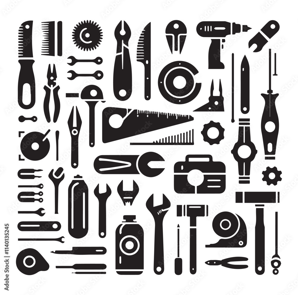 Tools Silhouette Vector SH Tools Silhouette Vector SH
