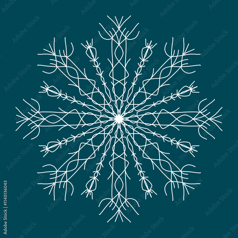 Snowflakes on a blue background. Seamless pattern of snowflakes. Christmas background. Happy New Year Snowflakes on a blue background. Seamless pattern of snowflakes. Christmas background. Happy New Year